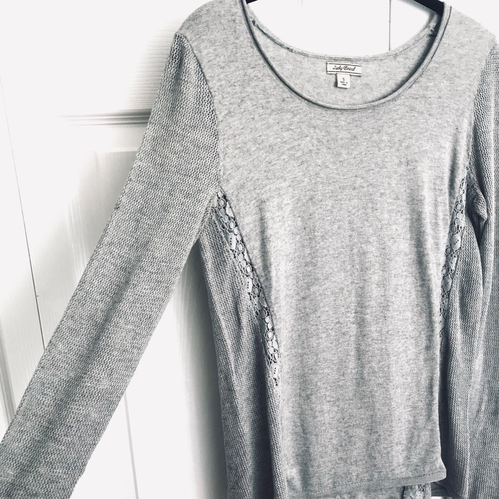 Lucky Brand / Gray long sleeve top